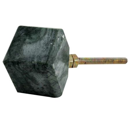 Forest Green Dice Stone Cabinet Knobs